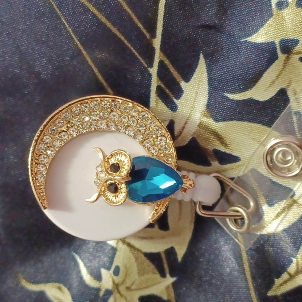 Work Badge Reel Sparkly Owl 🦉 Strong Retractable